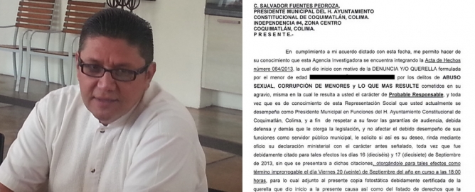 Acusan a Salvador Fuentes de abuso sexual; Gobierno está detrás, afirman