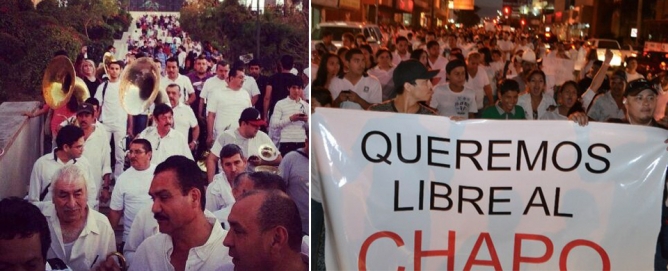 FOTOS: Marchan en Culiacán a favor de la liberación del “Chapo”