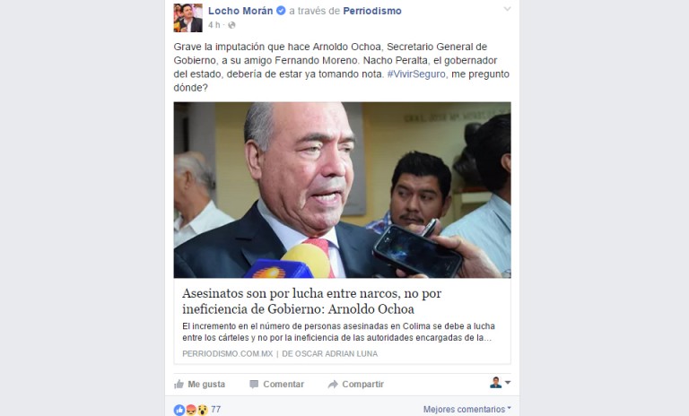 Grave imputación de Arnoldo contra su «amigo» Fernando Moreno: Locho