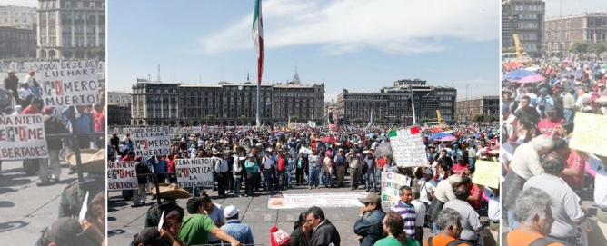 Regresa CNTE al Zócalo; no nos van a exterminar, exclaman